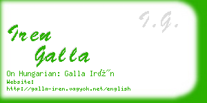 iren galla business card